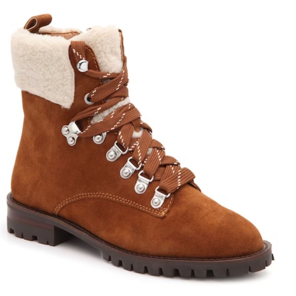 Rebecca Minkoff Shoes - Rebecca Minkoff Jaylin Brown Suede Boots with Faux Fur Detail Size 6